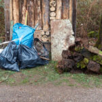 Der gesammelte Müll steht zum Abtransport bereit